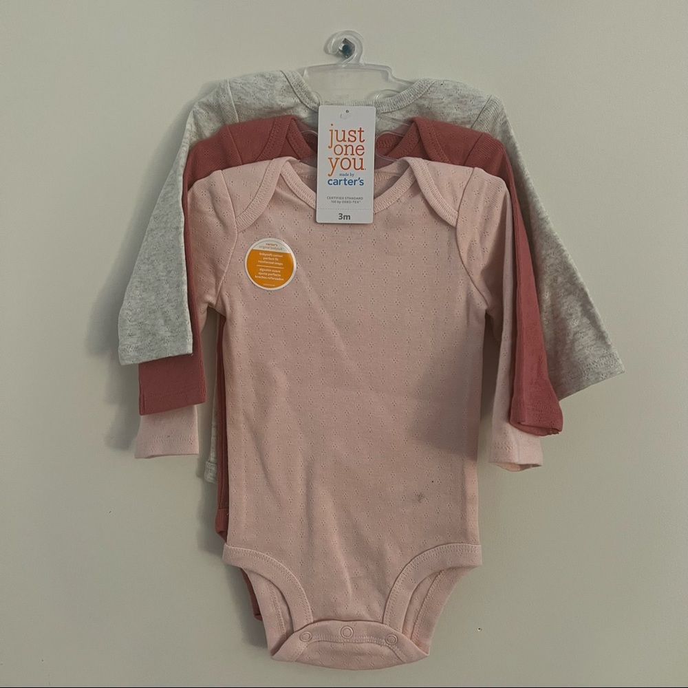 3 Pack Long Sleeve Bodysuits